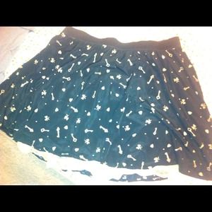 Black and Tan key skirt