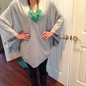 ***Sold in a bundle***Cotton on Grey poncho