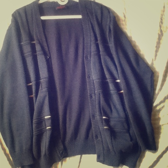 Men's navy cardigan