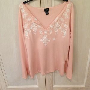 Tunic length shell pink top from INC