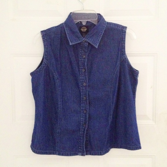 Vintage Sleeveless Denim Top