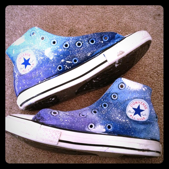 Galaxy shoes converse high tops