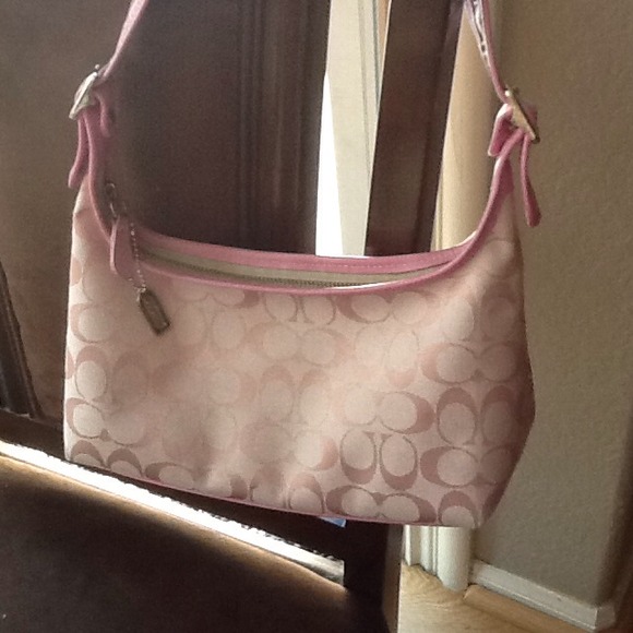 Precious Pink Coach Purse & White Soda Flats