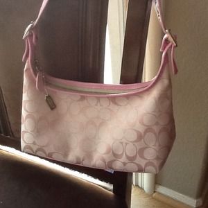 Precious Pink Coach Purse & White Soda Flats