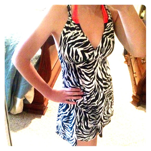 Zebra Print Bathing suite coverup