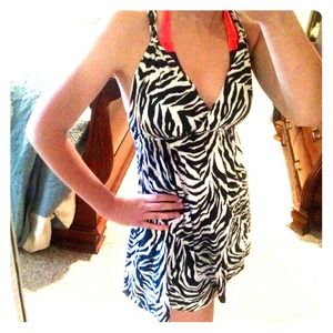 Zebra Print Bathing suite coverup