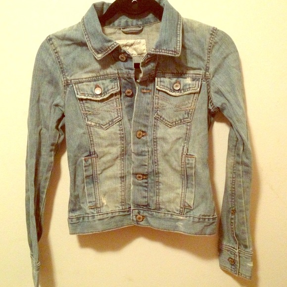 Distressed denim jacket!
