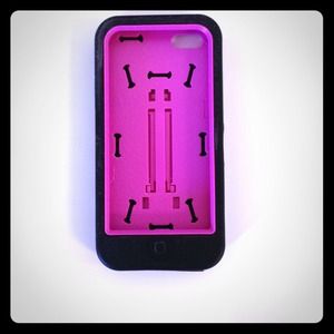 Pink/black protective iPhone 5 case
