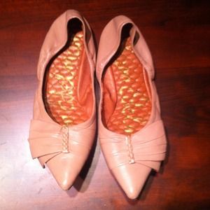 Sam Edelman half bow pointy toe flats