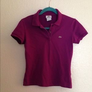 Purple Lacoste polo