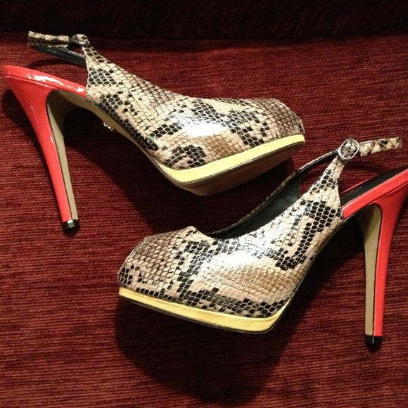 Rock & Republic Shoes - Sexy Snake skin And Red Heels!! Rock and Republic!