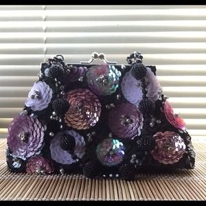 Purple sequined mini purse