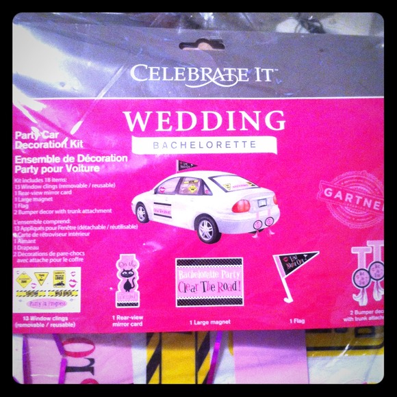 BUNDLE Bachelorette car decoration & martini glass