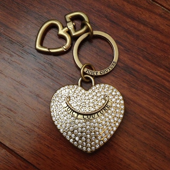 Juicy Couture crystal heart keychain