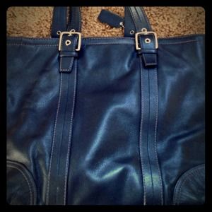 Large Coach Black Leather Tote/Purse