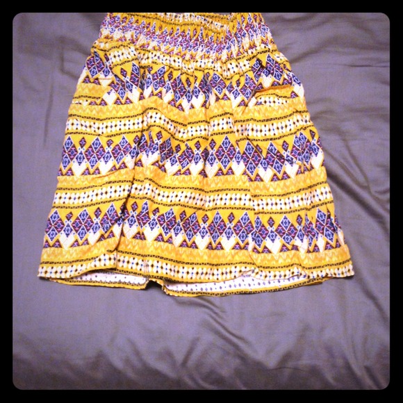 Reduced! Boho design yellow skirt! :)