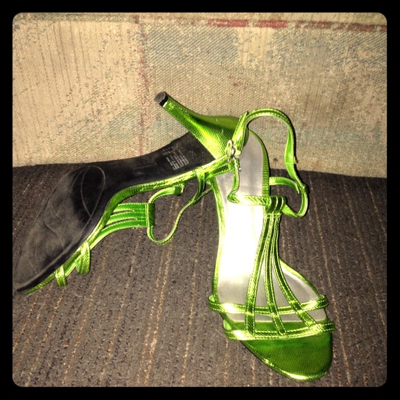 Fioni Green/Peridot Strappy Heel