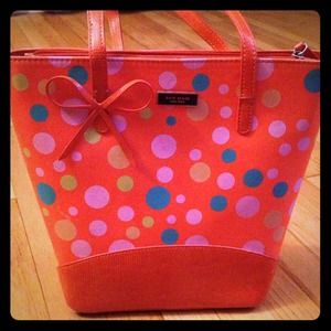 Kate Spade inspired Orange PolkaDot Purse