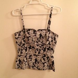 Black and white corset top