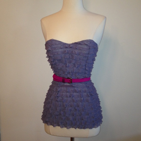 SOLD Dark lavender Ruffle Top