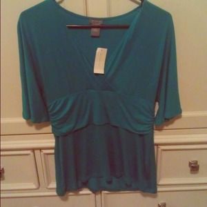Teal top from Ann Taylor