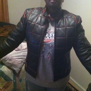 Ladies genuine leather jacket XL