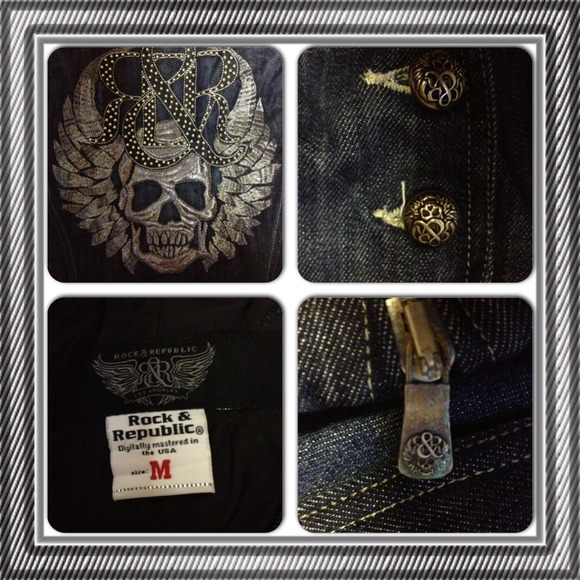 ✂️PC✂️ Premier denim jacket by ROCK & REPUBLIC - Picture 3 of 4