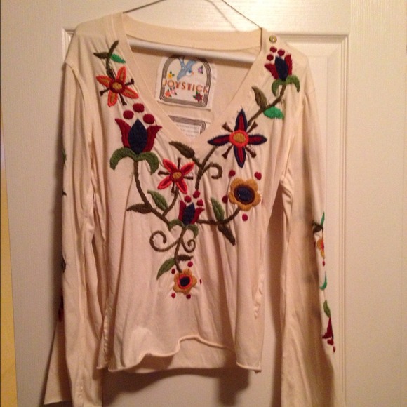 Johnny Was Joystick Embroidered Shirt
