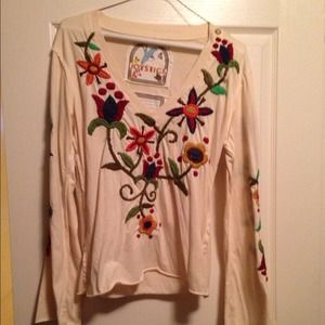 Johnny Was Joystick Embroidered Shirt