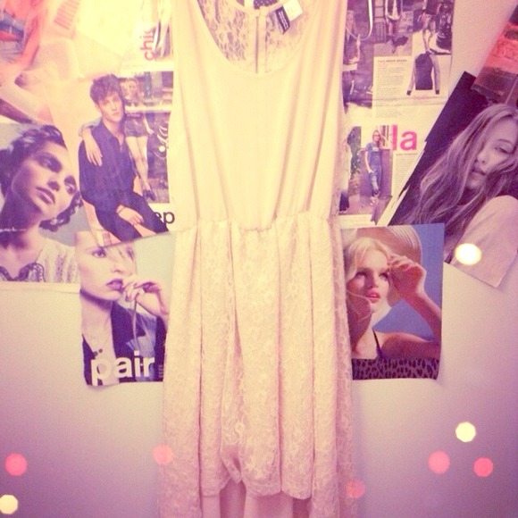Lace high low dress