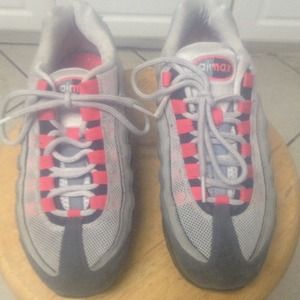 Pink and grey nike AirMax youth size 5