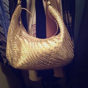 Reduced!! Cole haan gold purse!