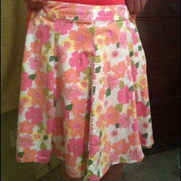 Floral print skirt great for Easter!