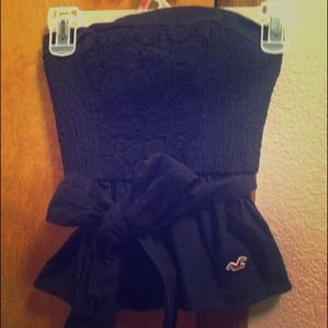 Navy Hollister tube top