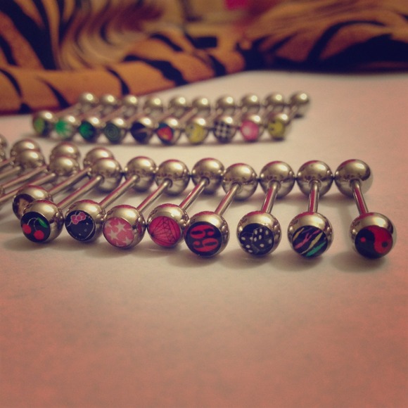 stainless steel tongue piercings $2ea or 3for $5