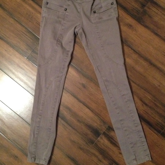 Gray stud jeggings - Picture 2 of 4