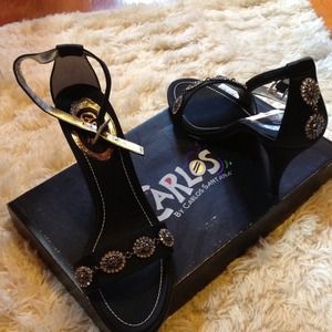 Carlos Santana nite out embellished sandals/heels