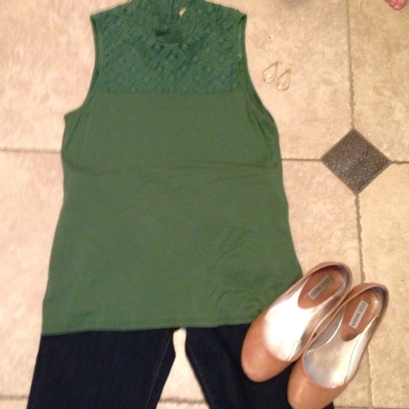 Anthropologie Green Shirt