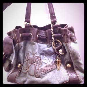 Grey and Brown suede Juicy Couture purse
