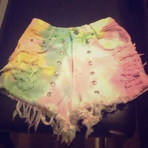 Colorfull high waisted shorts very cute