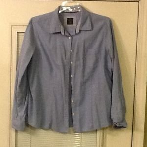 ** On hold**Faded Glory blue chambray shirt.