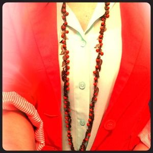 Feather charm necklace