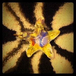 Swarovski crystal starfish charm