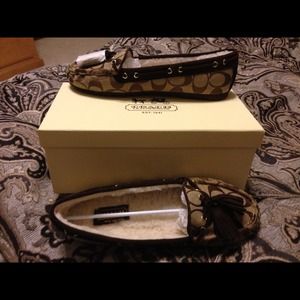 COACH Anita Signature C Shearling (khaki/natural)