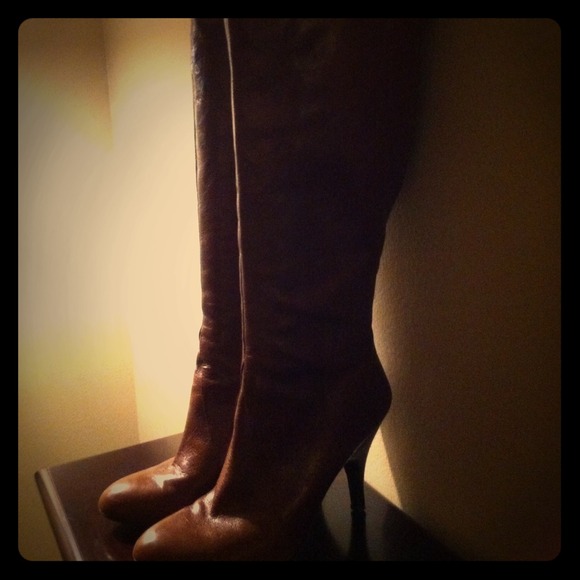 Brown Nine West knee high Leather Boots