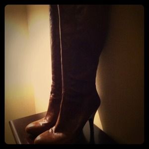 Brown Nine West knee high Leather Boots