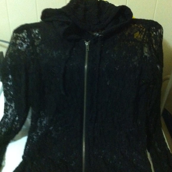 Lace Zip-up Hoodie
