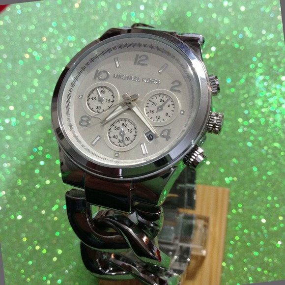 Silver twist mk watch