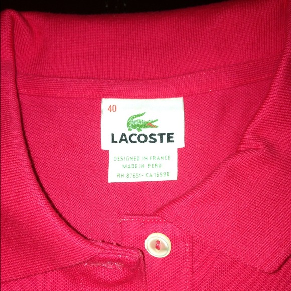 💯Authentic Lacoste Short Sleeve 2 Button stretch - Picture 3 of 3