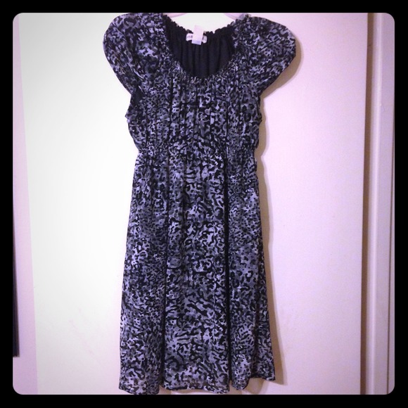 Gray & black animal print dress NWOT
